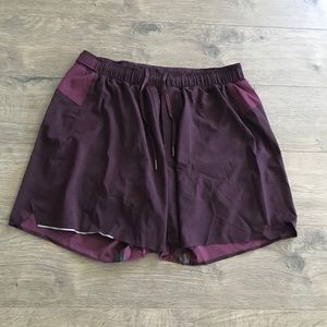 Lululemon Surge Short 6” Liner Burgundy Large